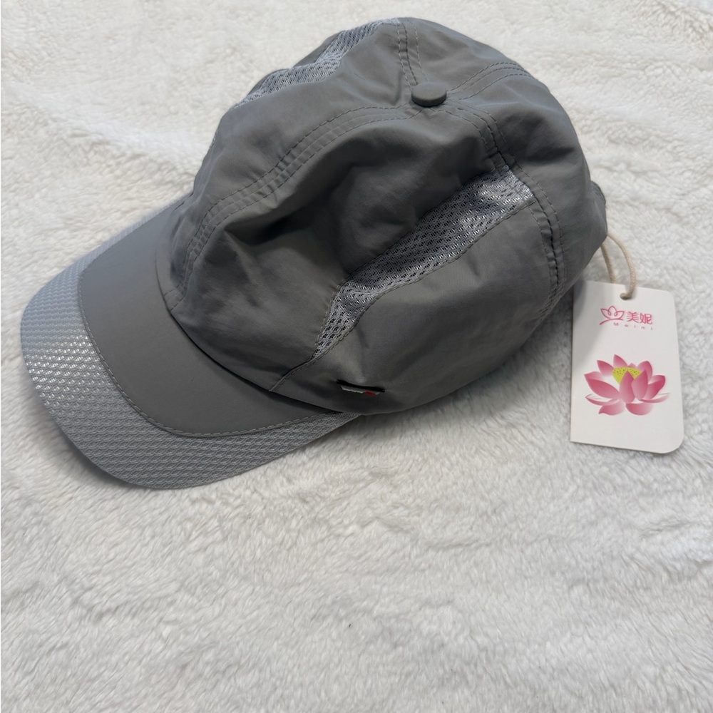 Light Gray Mesh Vent Baseball Cap